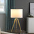 35.5" - 25.75"H Adjustable Hieght Brass/Shiny Gold Modern Tripod Table Lamp HBL2812 By Ore
