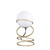 13 5 H Glass Globe Matte Gold Spiral 4 Ring Metal Stand Table Lamp Hbl2613 By Ore