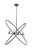 29 L X 15 W X 37 5 H 4 Led Matte Black Atom Brass Metal Pendant Hbl7018 By Ore