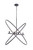 29"L X 15"W X 37.5"H 4 Led Matte Black Atom Brass Metal Pendant HBL7018 By Ore