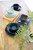 Square Graphite Ceramic Dinner Plate, Salad Plate, Bowl - (Set Of 3) - (Pack Of 6) CTE1026 By Kalalou