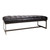 Moes Home Wyatt Leather Bench - Black QN-1002-02