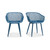 Moes Home Piazza Outdoor Chair Blue (Set Of 2) QX-1001-26