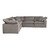 Moes Home Terra Condo Classic L Modular Sectional Livesmart Fabric Light Grey YJ-1017-29