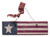 Cwi Antiqued Wood Flag Ornament G33002