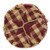 Cwi G54025 4 Set Burgundy Tan Check Star Applique Round Coasters