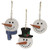 Cwi Gifts G35489 Happy Beaded Snowhead Ornaments Set Of 3