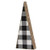 3/Set Black & White Buffalo Check Wooden Trees G20NK054 By CWI Gifts