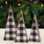 3/Set Black & White Buffalo Check Wooden Trees G20NK054 By CWI Gifts