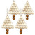 Cwi Gifts Gwxq136924S Natural Bead Tree Ornaments Set Of 4