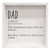 Cwi Gifts G35749 Dad Definition Framed Box Sign