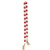 Cwi Gifts G91079 Beaded String Red White W Jute Tassels