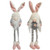 Cwi Gifts Gzoe4015 Mr Mrs Striped Bunny Gnome W Dangle Legs 2 Asstd Pack Of 2