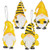 Cwi Gifts Geas4000 Gnome Bee Metal Ornament 4 Asstd. Pack Of 4
