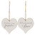 Cwi Gifts G36117 Love Forever Beaded Heart Ornament 2 Asstd. Pack Of 2