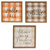 Fall Gingham Wood Sign 3 Asstd Pack Of 3 G65268 By Cwi Gifts