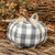 Gray Check Stuffed Pumpkin 4.75" GCS38332 By CWI Gifts