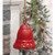 Distressed Red Metal Bell W/Jute Hanger Large GFY19A04LR By CWI Gifts