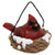 Resin Cardinal In Nest 2 Assorted G2650230 By CWI Gifts