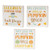 Cwi Gifts G36183 Pumpkin Spice Everything Square Block 3 Assorted Pack Of 3