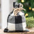 Black/White Buffalo Check Fabric Drawstring Bag GSYAX2045 By CWI Gifts