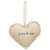Cwi Gifts G15642 You Me Fabric Heart Ornament 2 Assorted Pack Of 2