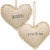 You & Me Fabric Heart Ornament 2 Assorted G15642 By CWI Gifts