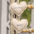 You & Me Fabric Heart Ornament 2 Assorted G15642 By CWI Gifts