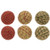 6/Set Primitive Gingham Rag Balls G15651 By CWI Gifts
