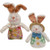 Cwi Gifts G2640040 Fuzzy Dressed Up Easter Bunny Ornament 2 Assorted Pack Of 2