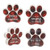 Cwi Gifts G36176 Dear Santa Plaid Pawprint Sitter 4 Assorted Pack Of 4