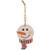 Weathered Wood Look Beaded Snowman W/Hat Ornament 3 Assorted G36243 By CWI Gifts