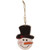 Weathered Wood Look Beaded Snowman W/Hat Ornament 3 Assorted G36243 By CWI Gifts
