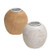 Cwi Gifts G36247 Natural Or White Distressed Round Taper Holder 2 Assorted Pack Of 2