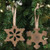 Antiqued Wooden Snowflake Ornament 2 Assorted G36627 By CWI Gifts