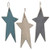 Cwi Gifts G36630 Set Of 3 Farmhouse Colors Primitive Star Ornaments