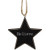 Black Star Christmas Words Ornament 4 Assorted G36776 By CWI Gifts