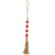 Cwi Gifts G36809 Red White Jute Tasseled Bead Ornament