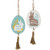 Cwi Gifts G36829 Beaded Bunny Silhouette Egg Ornament 2 Assorted Pack Of 2