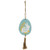 Beaded Bunny Silhouette Egg Ornament 2 Assorted G36829 By CWI Gifts