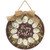 Cwi Gifts G36833 Happy Easter White Easter Egg Wreath Round Sign With Burlap Bow