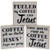 Cwi Gifts G36911 Coffee Jesus Square Block 3 Assorted Pack Of 3