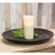Antiqued Black Carved Wood Plate G37151 By CWI Gifts
