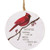 Daughter/Son Round Cardinal Ornament 2 Assorted G37428 By CWI Gifts