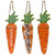 Cwi Gifts G75041 Easter Carrots Hanging Metal Sign 3 Assorted Pack Of 3