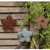 3/Set Primitive Flower W/Rusty Jingle Bell Ornaments GCS38714 By CWI Gifts