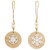 Cwi Gifts Gshn4217 Glittered White Snowflake Wood Round Ornament 2 Assorted Pack Of 2