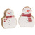 Cwi Gifts Set Of 2 Snowmen With Scarves Chunky Wooden Sitters G37156