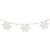 Cwi Gifts White Beaded Wooden Snowflake Cutout Garland G37349