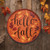 Hello Fall Autumn Leaves Round Wooden Hanging Tray G37495 By CWI Gifts